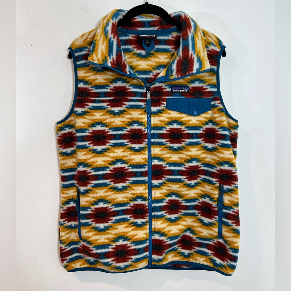 Patagonia Synchilla Fleece Vest - Red, Blue, Yellow, White